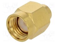 Connector: SMA; plug; male; straight; 50Ω; soldering; for cable AMPHENOL RF