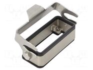 Enclosure for connectors: HDC; size 10B; Han-INOX; with latch HARTING