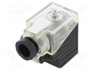 Connector: valve connector; plug; form A; 18mm; female; PIN: 4; 24V MURR ELEKTRONIK