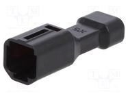 Connector: wire-wire; DF62W; plug; male; straight; PIN: 2; 2.2mm HIROSE