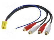 ISO mini plug,RCA socket x4; PIN: 6 4CARMEDIA