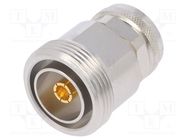 Adapter; 4,3-10 plug,7-16 socket; Insulation: PTFE; 6GHz; 50Ω TELEGÄRTNER