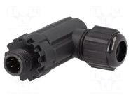 Connector: M12; plug; PIN: 4; male; 250V; angled 90°; IP67,IP68; 4A AMPHENOL LTW