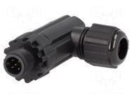 Connector: M12; plug; PIN: 5; male; 250V; angled 90°; IP67,IP68; 4A AMPHENOL LTW