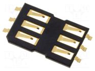 Connector: for cards; SIM; without cover,without ejector; SMT ATTEND