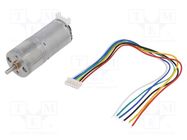 Motor: DC; with encoder,with gearbox; 6VDC; 3A; Shaft: D spring DFROBOT