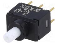 Switch: push-button; Pos: 2; DPDT; 0.01A/28VAC; 0.01A/28VDC; 500MΩ NKK SWITCHES