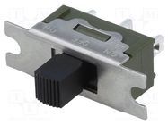 Switch: slide; Pos: 3; SPDT; 3A/250VAC; ON-OFF-ON; soldered; MS NKK SWITCHES