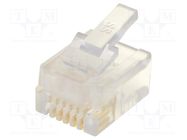 RJ12; plug; PIN: 6; Layout: 6p6c; for cable; IDC,crimped BEL FUSE