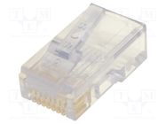 Connector: RJ45; plug; PIN: 8; Layout: 8p8c; for cable; IDC,crimped BEL FUSE