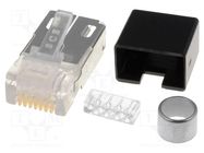 RJ45; plug; PIN: 8; shielded; Layout: 8p8c; for cable; IDC,crimped BEL FUSE