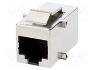 Coupler; Cat: 5; shielded; Layout: 8p8c; RJ45 socket,both sides ENCITECH