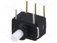 Switch: push-button; Pos: 2; SPDT; 0.01A/28VAC; 0.01A/28VDC; 500MΩ NKK SWITCHES