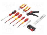 Kit: pliers, insulation screwdrivers; 1kVAC WIHA