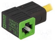 Valve connector; plug; Type: CI; PIN: 4; 9.4mm; female; 24VDC; 4A MURR ELEKTRONIK