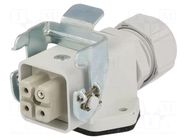 Connector: HDC; plug; female; EPIC KIT; PIN: 4; 23A; 400V; 3+PE; side LAPP