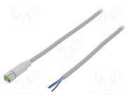 Connection lead; M8; PIN: 3; straight; 3m; plug; 60VAC; 7014; PVC MURR ELEKTRONIK