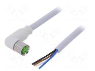 Cable: for sensors/automation; M8; PIN: 4; angled; 5m; plug; 30VAC MURR ELEKTRONIK