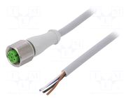 Cable: for sensors/automation; M12; PIN: 4; straight; 5m; plug; 7014 MURRELEKTRONIK