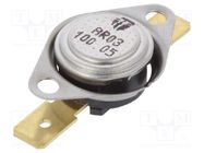 Sensor: thermostat; SPST-NC; 100°C; 16A; 250VAC; connectors 6,3mm TOMIC