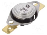 Sensor: thermostat; SPST-NC; 70°C; 16A; 250VAC; connectors 6,3mm TOMIC