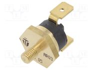 Sensor: thermostat; SPST-NC; 110°C; 16A; 250VAC; connectors 6,3mm TOMIC