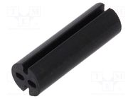 Spacer sleeve; LED; Øout: 4mm; ØLED: 3mm; L: 12.7mm; black; UL94V-0 DREMEC