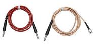 TEST LEAD SET, 2PC, 100V, 5FT, RED/BEIGE