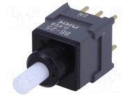 Switch: push-button; Pos: 2; DPDT; 0.01A/28VAC; 0.01A/28VDC; 500MΩ NKK SWITCHES