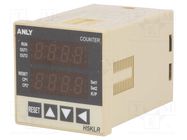 Counter: electronical; LED x2; pulses; 9999; DPDT; OUT 1: 250VAC/5A ANLY ELECTRONICS