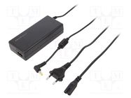 Power supply: switching; 19VDC; 4.74A; Out: 5,5/2,5; 90W; desktop QOLTEC