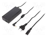 Power supply: switching; 19VDC; 4.74A; Out: 5,5/2,5; 90W; desktop QOLTEC