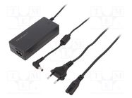 Power supply: switching; 19VDC; 3.42A; Out: 5,5/2,5; 65W; desktop QOLTEC