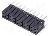 Connector: pin strips; socket; female; PIN: 20; straight; 2.54mm FISCHER ELEKTRONIK