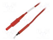 Test lead; 19A; probe tip,banana plug 4mm; Len: 0.25m; red SCHÜTZINGER