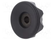 Knob; Ø: 56mm; H: 29mm; technopolymer PA; Boss material: steel; ELK. ELESA+GANTER