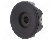 Knob; Ø: 56mm; H: 29mm; technopolymer PA; Boss material: steel; ELK. ELESA+GANTER
