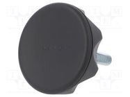 Knob; Ø: 56mm; Ext.thread: M8; 30mm; technopolymer PA; Cap: black ELESA+GANTER