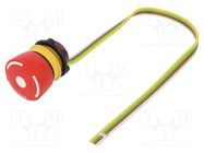 Switch: emergency stop; 22mm; Stabl.pos: 2; NC x2; red; LED; IP65 EAO