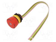 Switch: emergency stop; 22mm; Stabl.pos: 2; NC x2; red; LED; IP65 