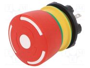 Switch: emergency stop; 22mm; Stabl.pos: 2; NC x2; red; none; IP65 