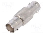 Coupler; BNC socket,both sides; straight; 50Ω; PTFE 