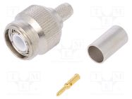 Connector: TNC; plug; male; straight; 50Ω; crimped; for cable; PTFE TELEGÄRTNER