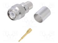 Connector: TNC; plug; male; straight; 50Ω; crimped; for cable; PTFE TELEGÄRTNER