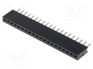 Connector: pin strips; socket; female; PIN: 20; straight; 1.27mm CONNFLY