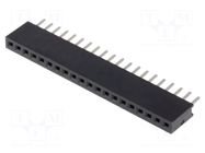 Connector: pin strips; socket; female; PIN: 20; THT; straight; 1A CONNFLY
