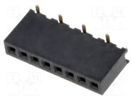 Connector: pin strips; socket; female; PIN: 8; straight; 1.27mm; SMT CONNFLY