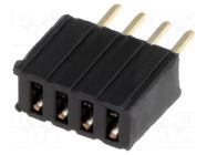 Connector: pin strips; socket; female; PIN: 4; straight; THT; 1.27mm CONNFLY