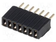 Connector: pin strips; socket; female; PIN: 7; straight; 1.27mm; THT CONNFLY