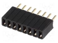Connector: pin strips; socket; female; PIN: 8; straight; THT; 1.27mm CONNFLY